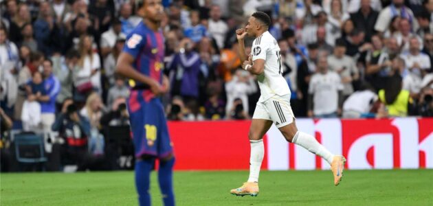 فيديو: كيليان مبابي يسجل هدف ريال مدريد الأول في الكلاسيكو ضد برشلونة